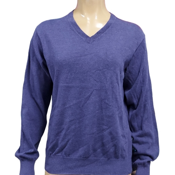 IZOD Purple Pullover VNeck Lightweight Sweater - Picture 1 of 11